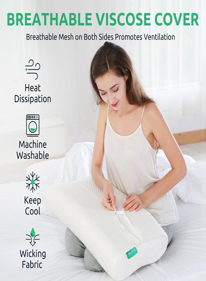 UTTU Cervical Pillow for Neck Strain Relief, Memory Foam Neck Pillow for Sleeping, Adjustable Orthopedic Sandwich Pillow, Contour Cooling for Side Back Stomach Sleeper, Medium(23.6"×14"×5.2"/4.5") - Image 5